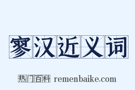 寥汉近义词是什么意思的图片